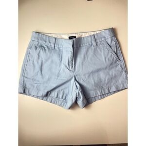 J.Crew Womens Chino Shorts Light Blue Cotton 3.5 Inch Inseam Size 8 H5616